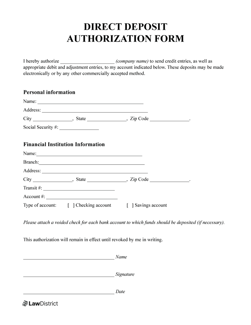 td-direct-deposit-authorization-form
